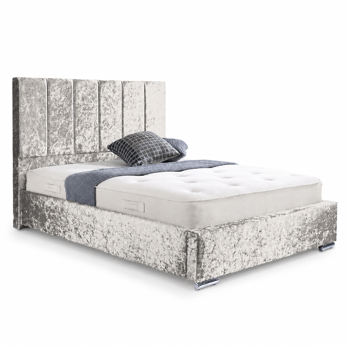Trafalgar Upholstered Crushed Fabric Bed Frame