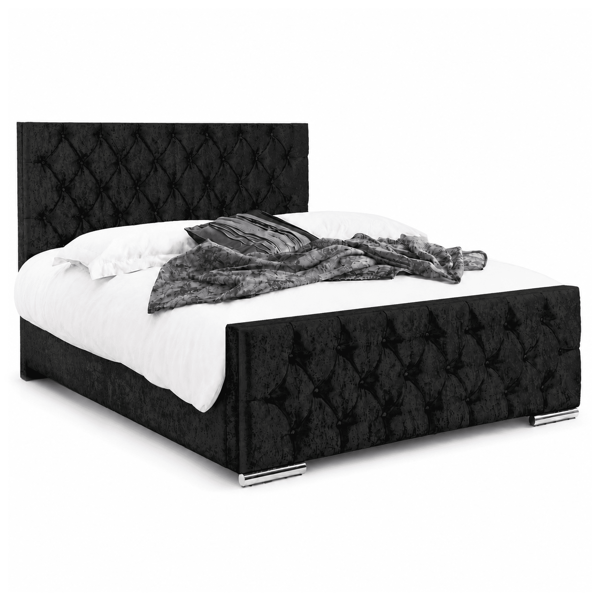 Florida Upholstered Crushed Velvet Bed Frame