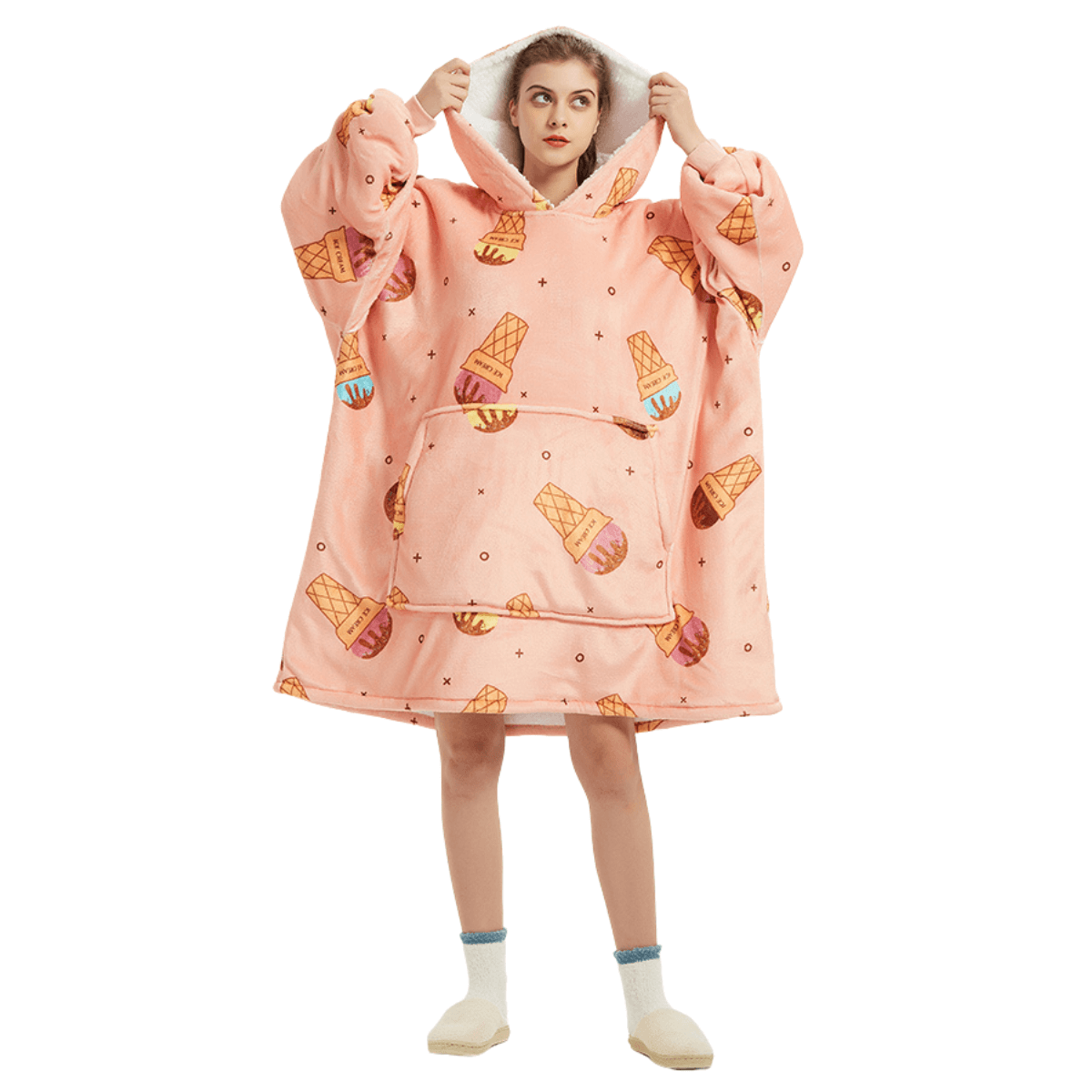 Unisex Oversized Plush Blanket Hoodie