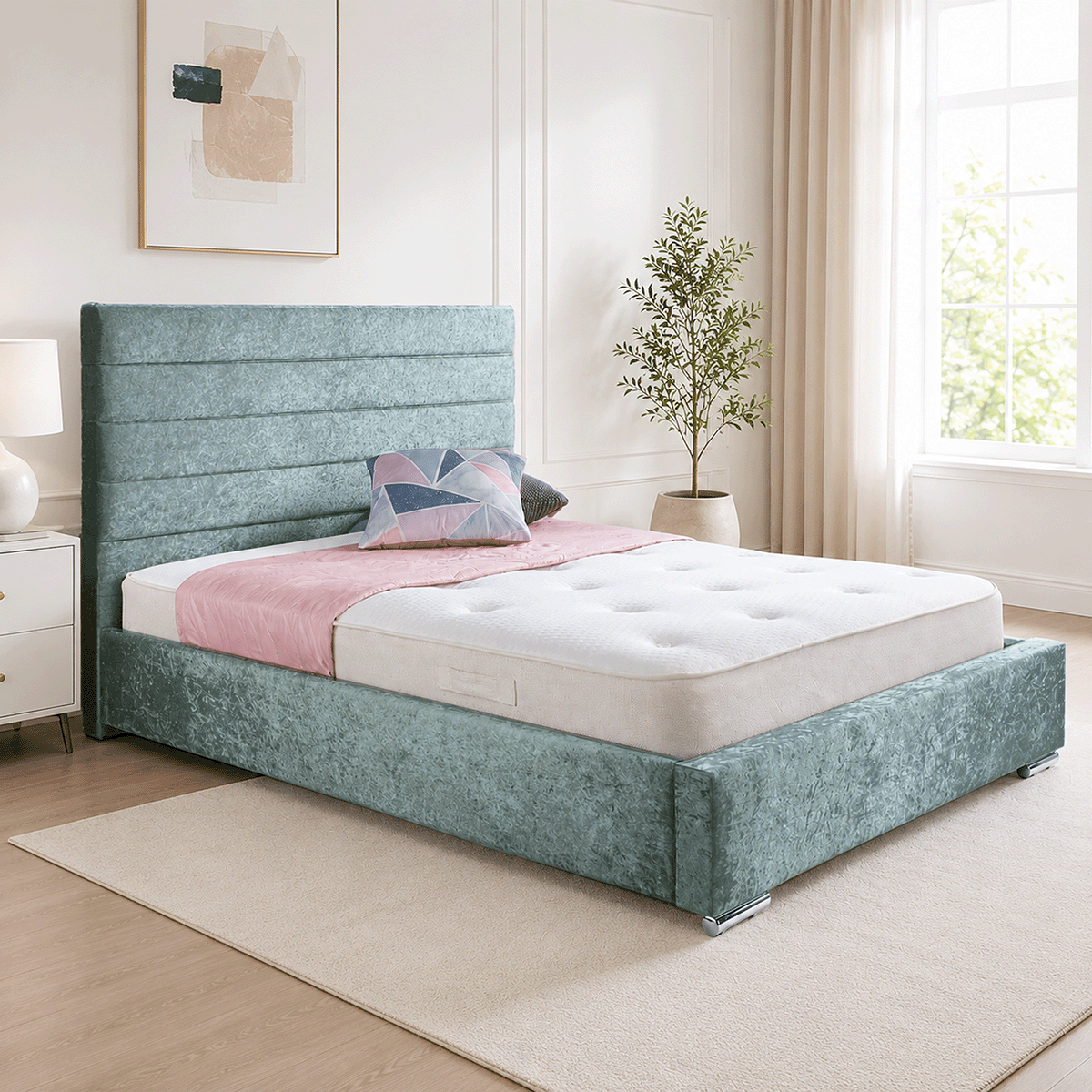 Antonia Plush Velvet Upholstered Bed Frame