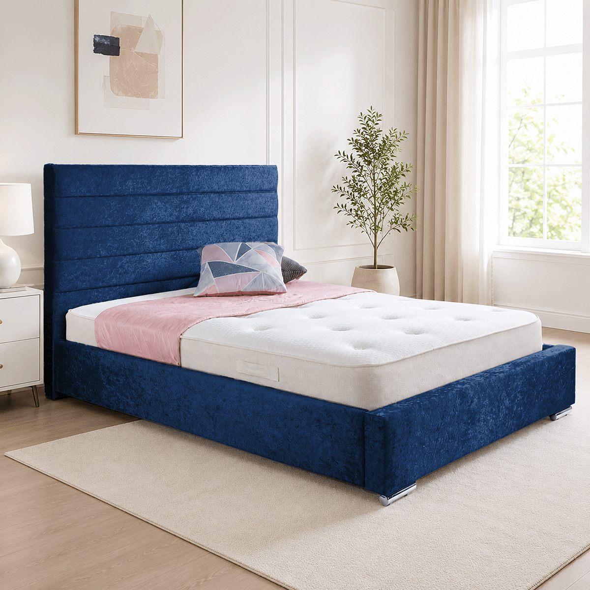 Antonia Plush Velvet Upholstered Bed Frame