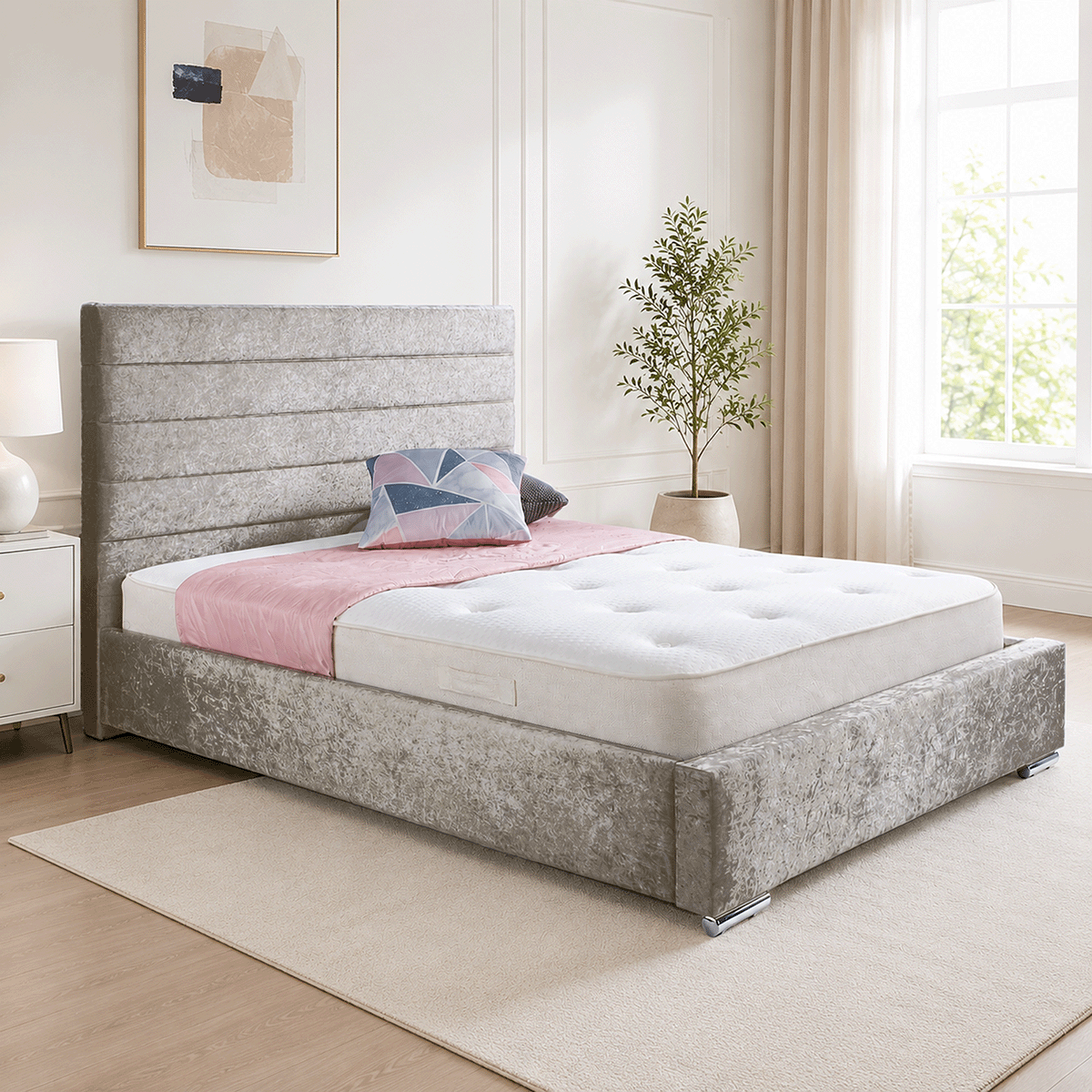 Antonia Plush Velvet Upholstered Bed Frame