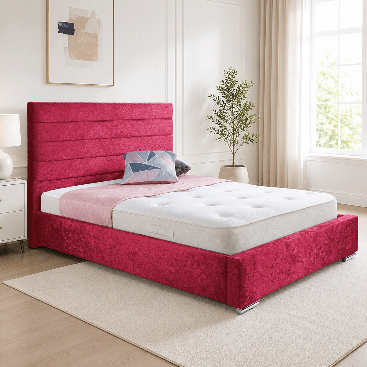 Antonia Plush Velvet Upholstered Bed Frame