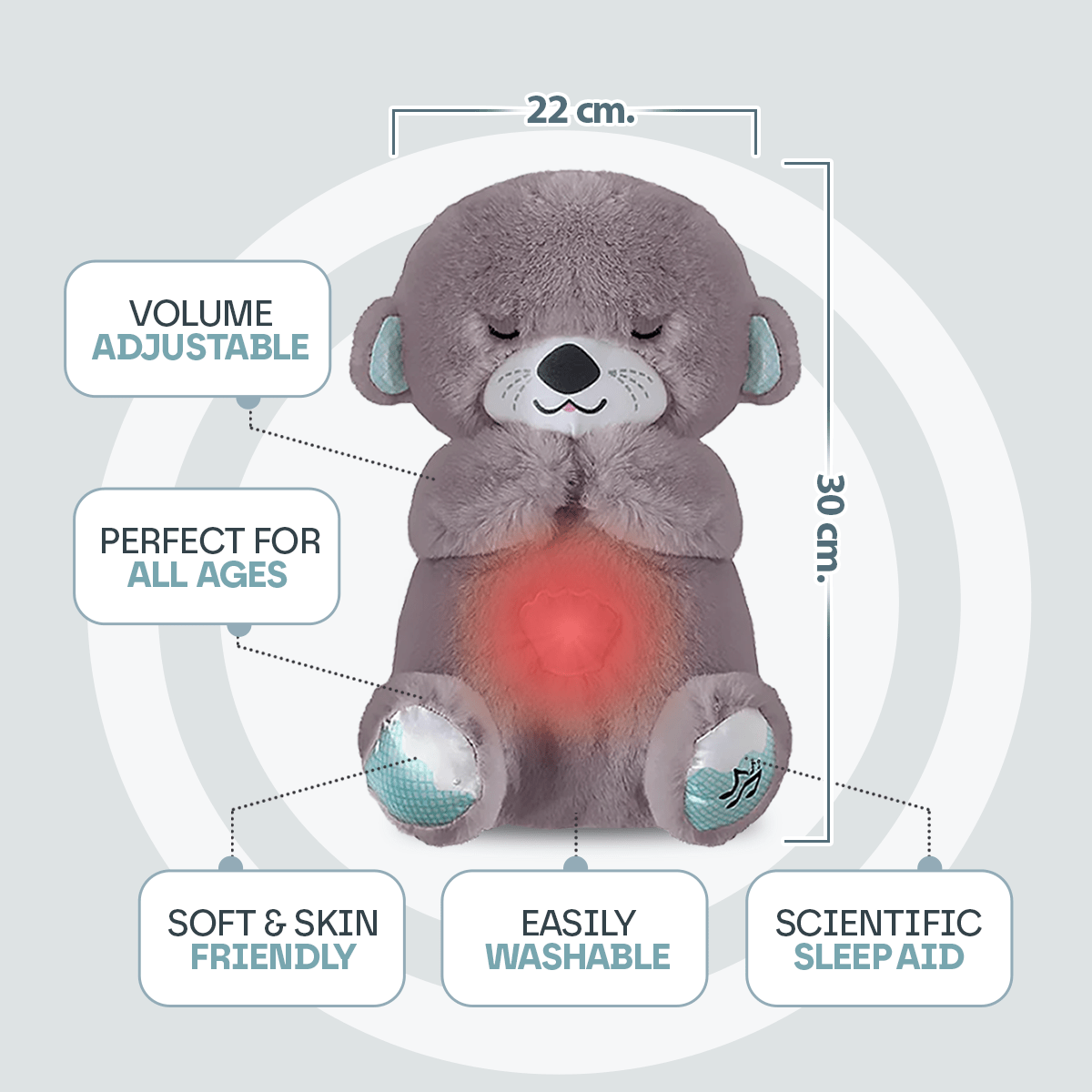 Relief Heartbeat Animal Teddy Bear