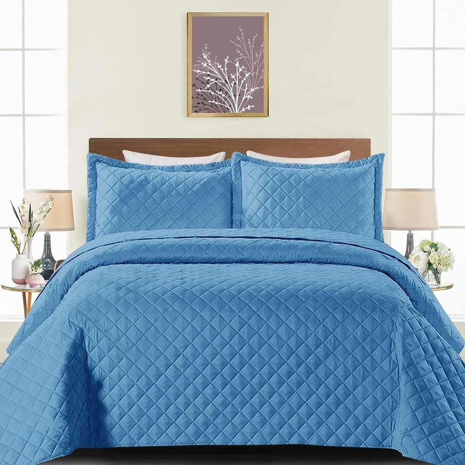 Inspiration Modern Embossed Quilted Bedspread Set