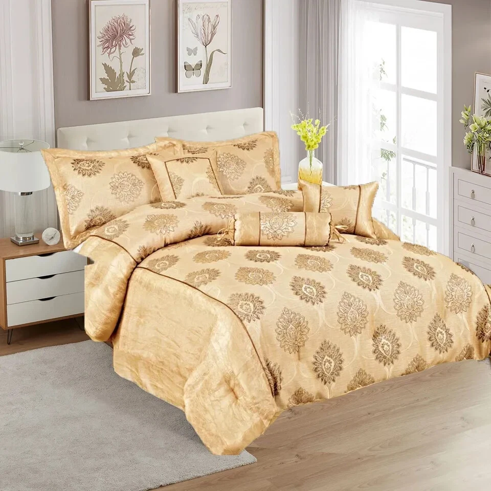 Malta 7 Piece Quilted Jacquard Bedspread Set