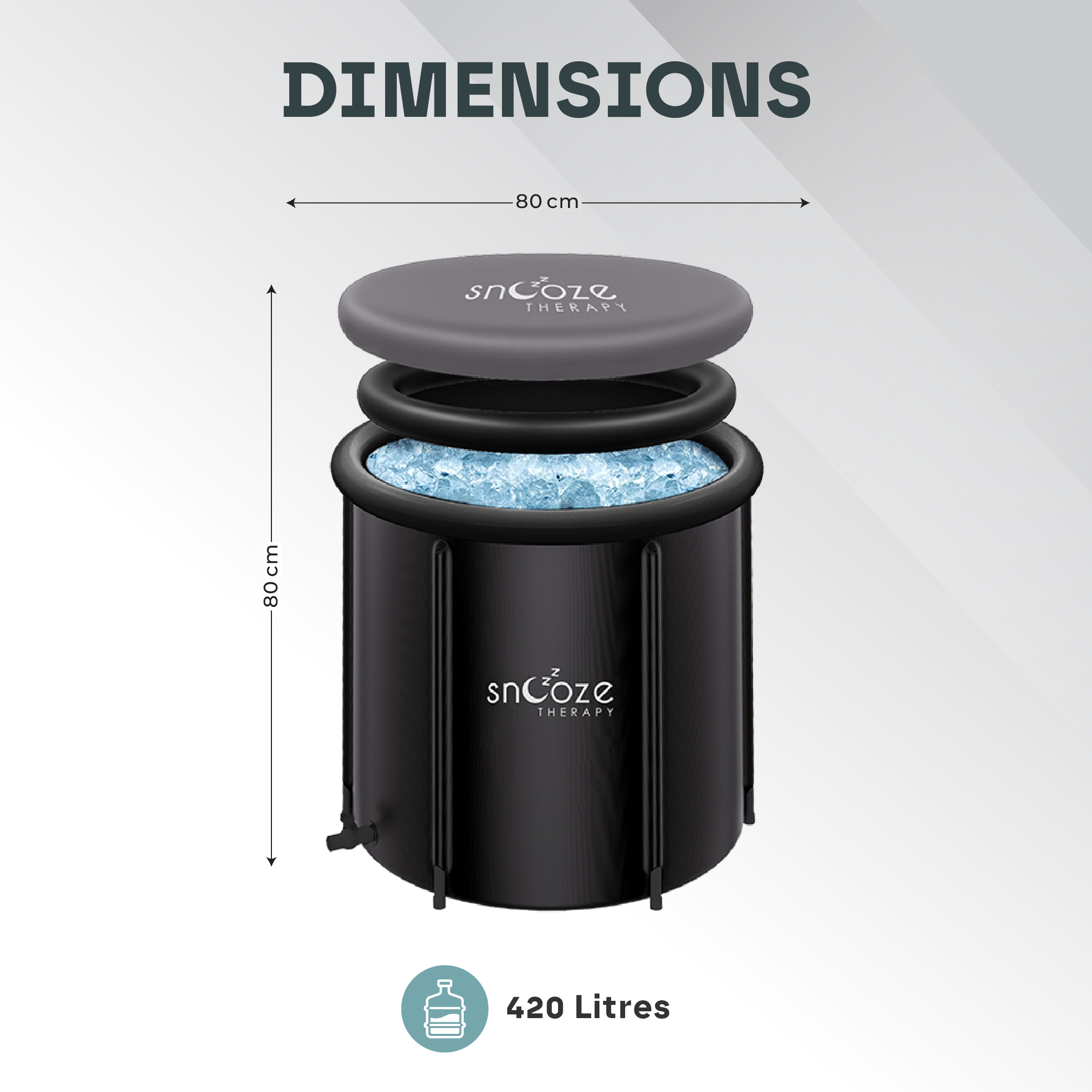 3 in 1 Portable Ice Bath Pod 420L