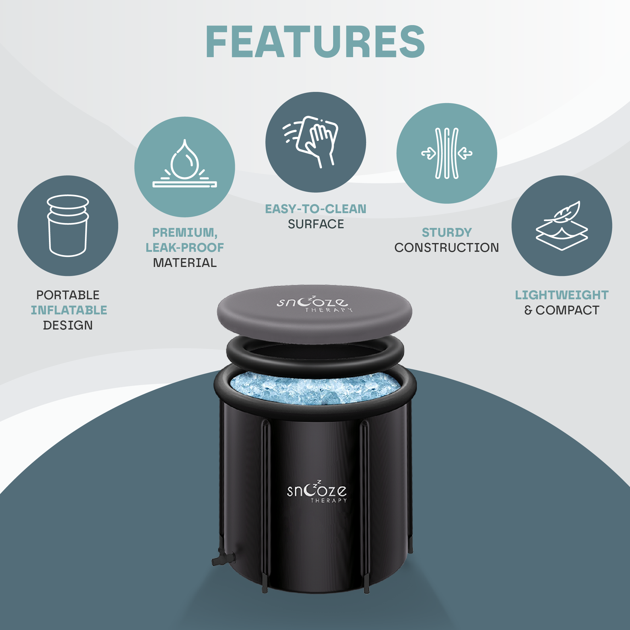 3 in 1 Portable Ice Bath Pod 420L