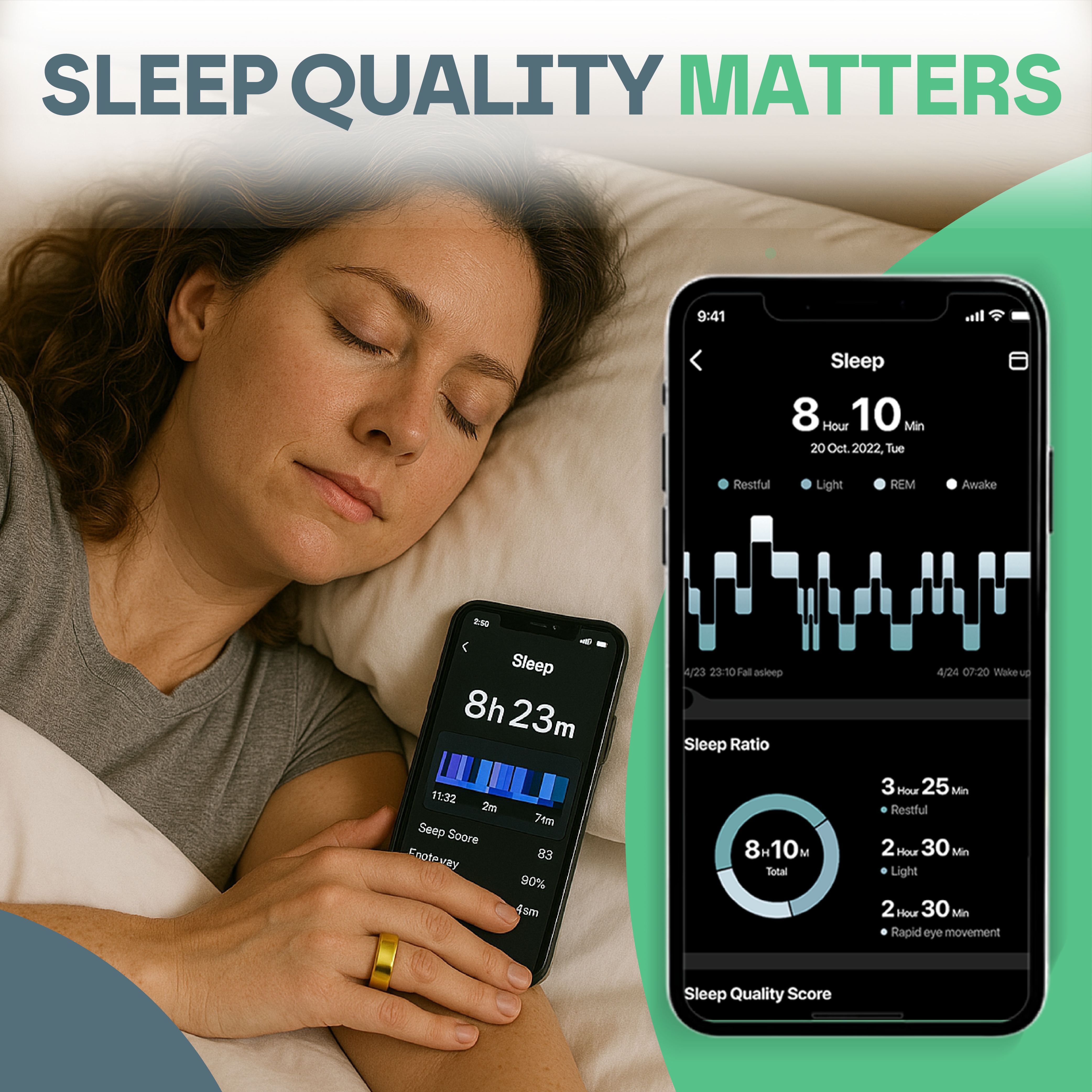 Sleep AI+ Tracking Health Smart Ring