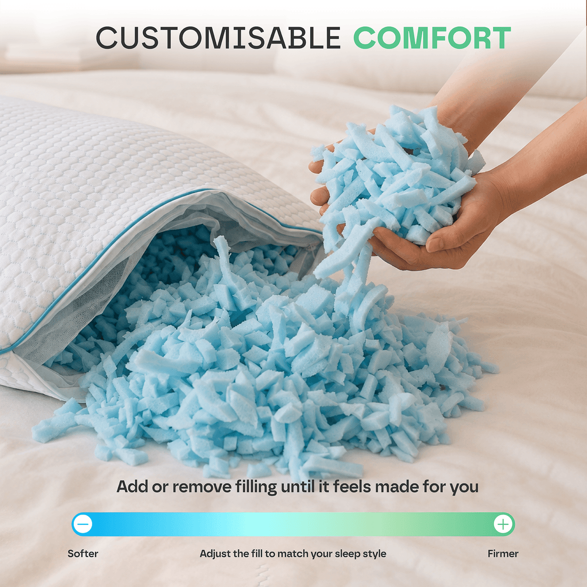 Hybrid Memory Foam Pillow (4 Layers)